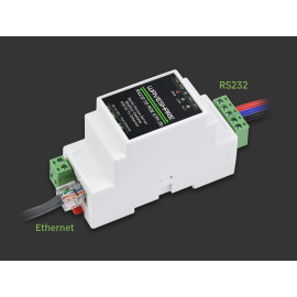 Industrial serial server, RS232 to RJ45 Ethernet, TCP/IP to serial, rail-mount support, with POE function(optional)