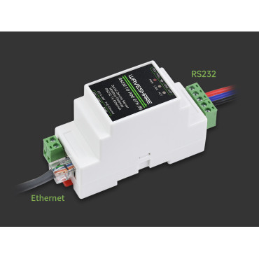 Industrial serial server, RS232 to RJ45 Ethernet, TCP/IP to serial, rail-mount support, with POE function(optional)