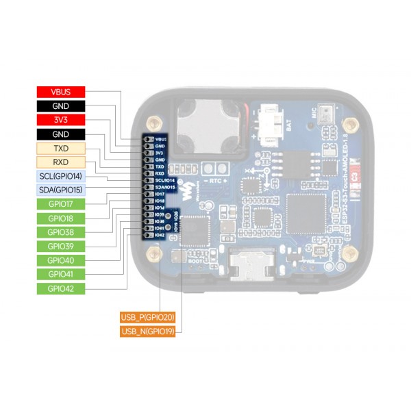 ESP32-S3 1.8inch AMOLED Touch Display Development Board 
