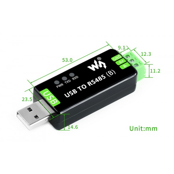 Industrial USB TO RS485 Bidirectional Converter, Onboard original CH343G, Multi-Protection Circuits 
