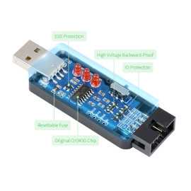 Industrial USB TO TTL Converter, Original CH343G Onboard, Multi Protection & Systems Support