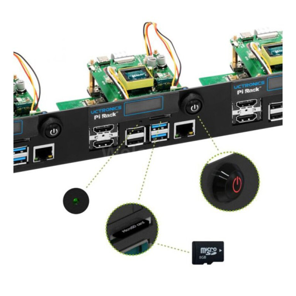 UCTRONICS U6145 Ultimate Rack with PoE Functionality for Raspberry Pi 4  UCTRONICS U6145 Ultimate Rack with PoE Functionality for Raspberry Pi 4