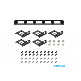 UCTRONICS 19" 1U Rackmount for Raspberry Pi 5/4B/3B+ with SSD Brackets - Holds 5 Pi Boards & 5x 2.5" SSDs, Front-Removable, Captive Screws