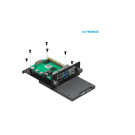 UCTRONICS 19" 1U Rackmount for Raspberry Pi 5/4B/3B+ with SSD Brackets - Holds 5 Pi Boards & 5x 2.5" SSDs, Front-Removable, Captive Screws