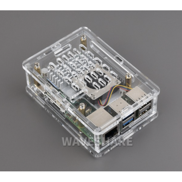 Raspberry Pi 5 Acrylic Case with Active Cooler Provision   Raspberry Pi 5 Acrylic Case with Active Cooler Provision