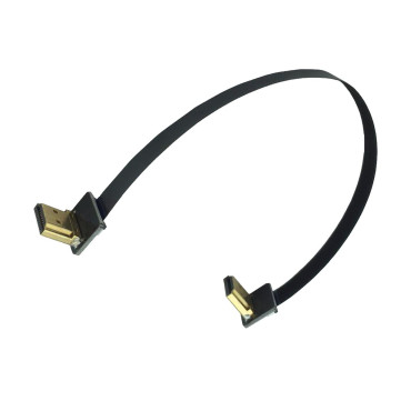 90 Degree HDMI - 90 Degree HDMI FPV Flat Cable 15cm  90 Degree HDMI - 90 Degree HDMI FPV Flat Cable 15cm